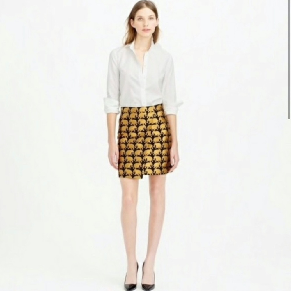 J. Crew Elephant Mini Skirt